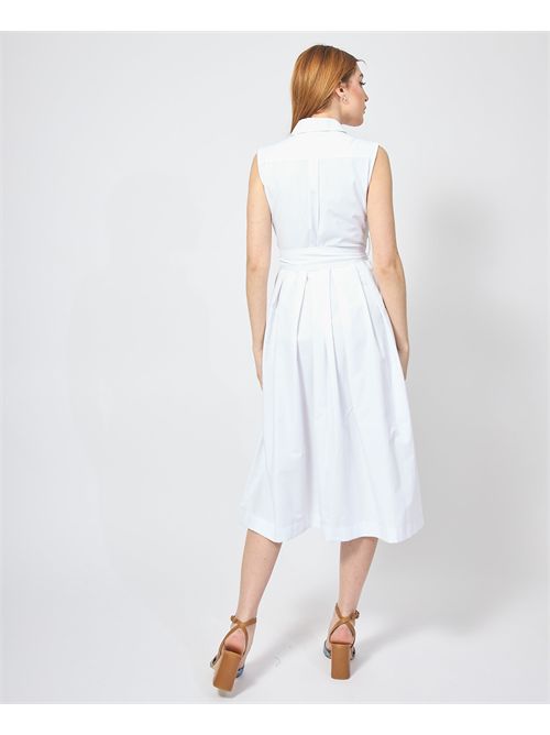 Robe midi en coton mélangé Silvian Heach pour femme SILVIAN HEACH | GPP25450VEWHITE